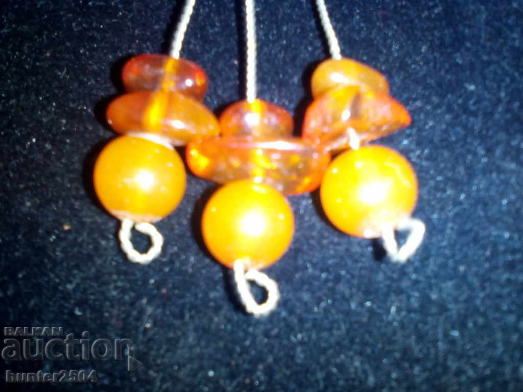 2 Earrings + brooch, amber and white metal. with price € 34.95 | 68.36 BGN 2 Earrings + brooch, amber and white metal. with price € 34.95 | 68.36 BGN