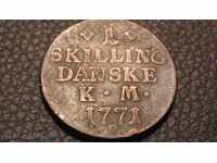 1 skilling 1771 - very well preserved
