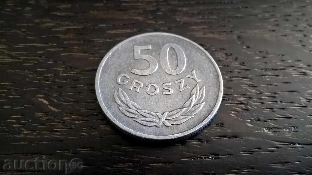 Монета - Полша - 50 гроша | 1972г.