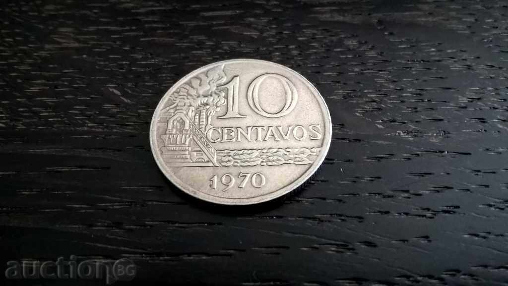 Monedă - Brazilia - 10 centavos | 1970 Monedă - Brazilia - 10 centavos | 1970
