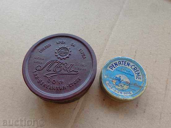 Lot boxes, metal and bakelite cream box, Bulgaria - 6