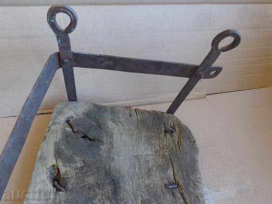 Delivery of Old childish swing primitive, wrought iron, wooden Delivery of Old childish swing primitive, wrought iron, wooden
