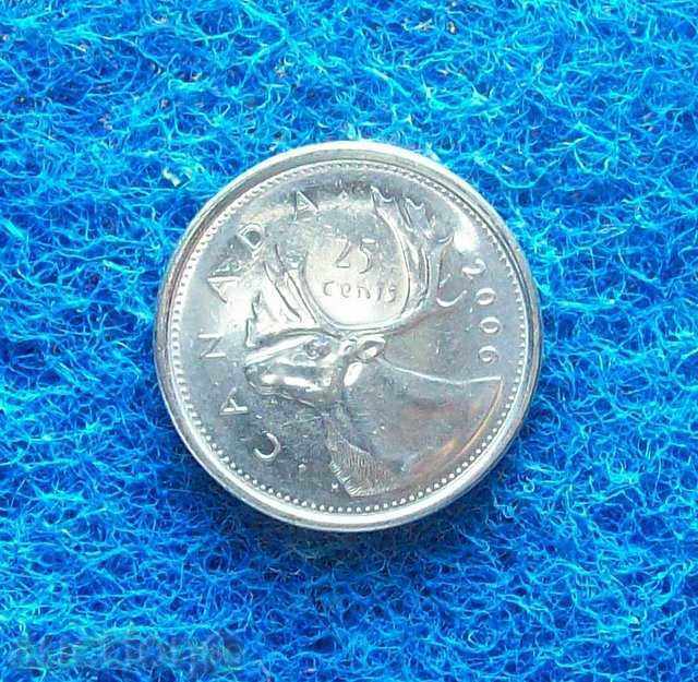 Canada 25 de centi-2006, cu Mintz-luciu