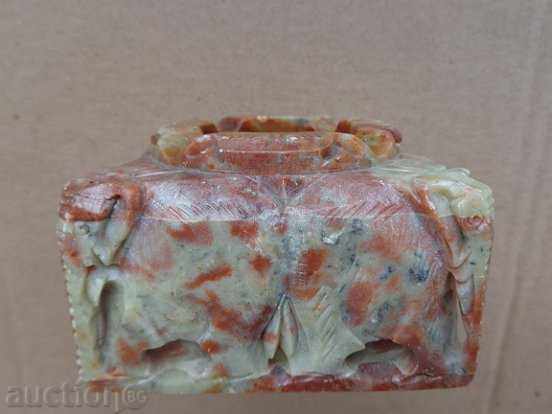 Ashtray made of stone bas-relief figure unique beginning of the 20th century - 7 Ashtray made of stone bas-relief figure unique beginning of the 20th century - 7