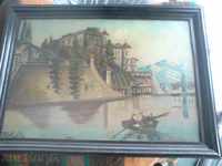 oil / cardboard picture signed