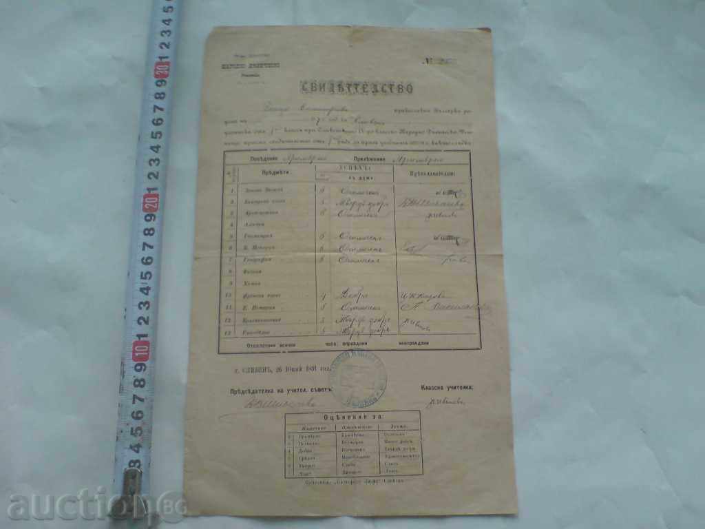 documente vechi rare - 1891