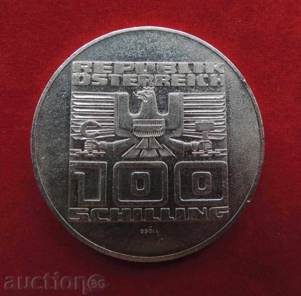 100 Schilling Austria Argint 1975