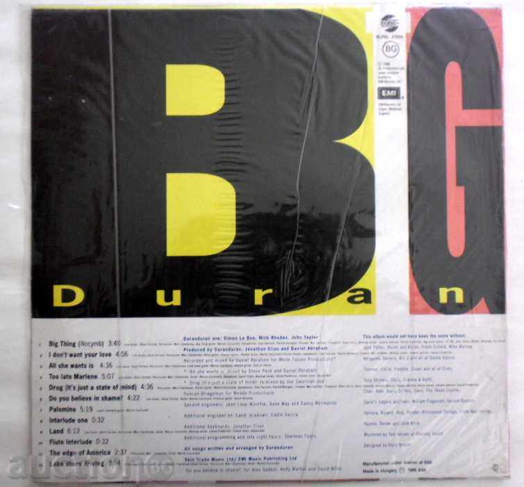 DURAN - BIG THING issues CFNC HUNGARY with price 40.00 BGN | € 20.45 DURAN - BIG THING issues CFNC HUNGARY with price 40.00 BGN | € 20.45