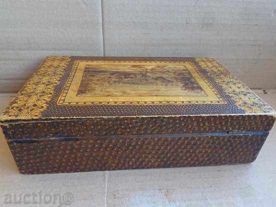 An old pyrographic box with a view of Veliko Tarnovo - 7 An old pyrographic box with a view of Veliko Tarnovo - 7