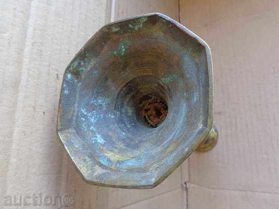 Licitație Vechi sfeșnic de bronz, decor, candelabru, lampă, lumânare, felinar