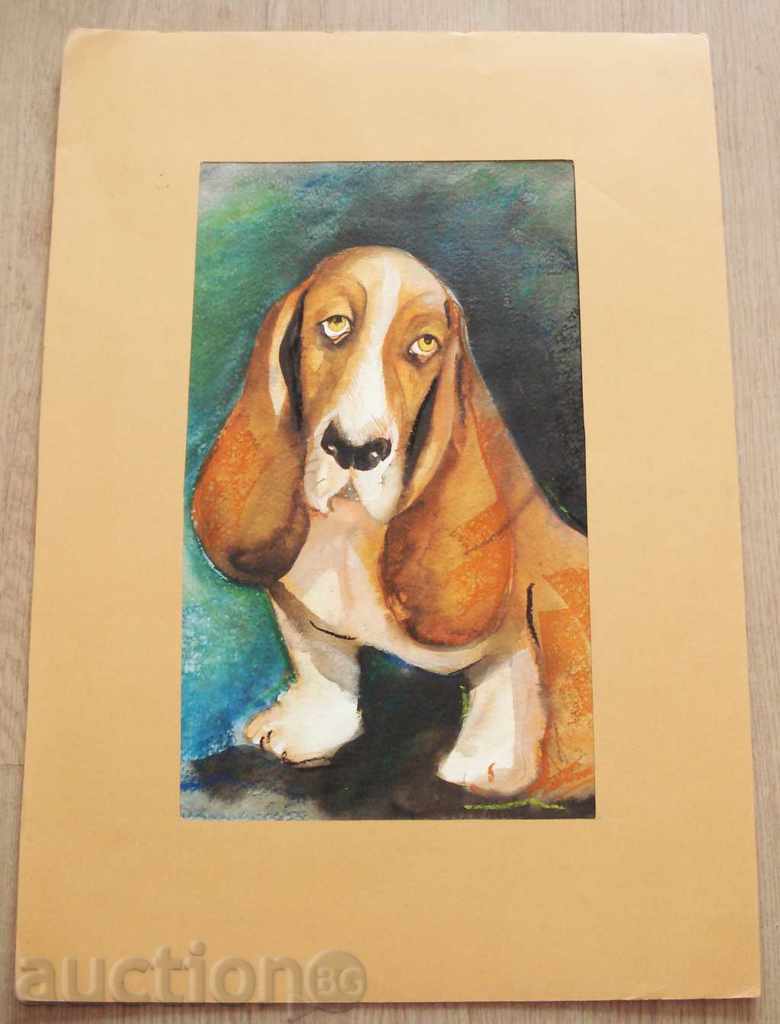409 Neshev Dog Hash Watercolor Watercolor 2005 P.50 / 35 cm