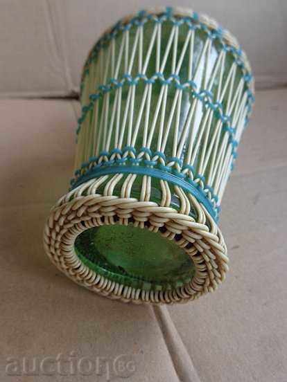 Delivery of Old damajana with braid, bottle, glass, damajanka Delivery of Old damajana with braid, bottle, glass, damajanka