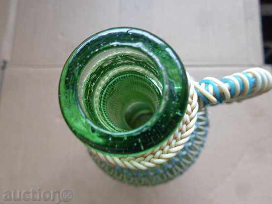 Old damajana with braid, bottle, glass, damajanka - 5 Old damajana with braid, bottle, glass, damajanka - 5