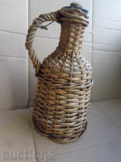 Auction An old blowing damagan with braid, bottle, glass Auction An old blowing damagan with braid, bottle, glass