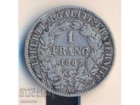 Франция 1 франк 1887 година