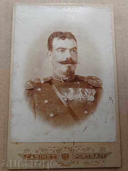 Old photo on cardboard, photograph, photo officer autograph - 6 Old photo on cardboard, photograph, photo officer autograph - 6