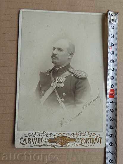 Old photo on cardboard, photograph, photo officer autograph - 6 Old photo on cardboard, photograph, photo officer autograph - 6