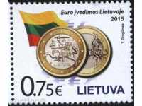 Чиста марка  Монети  Флаг  2015 от Литва
