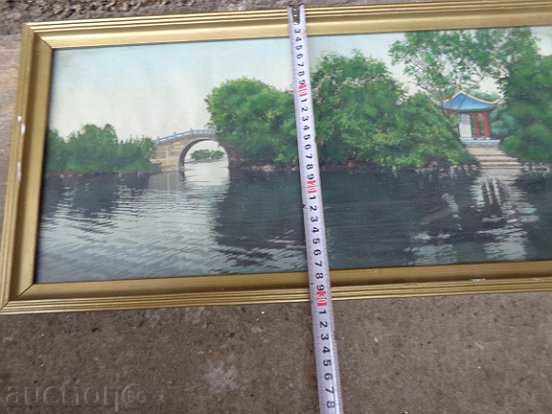 Old picture framed silk with price 110.00 BGN | € 56.24 Old picture framed silk with price 110.00 BGN | € 56.24