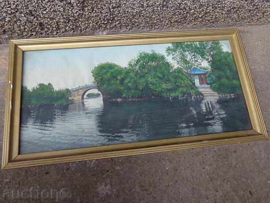 Old picture framed silk - 5 Old picture framed silk - 5