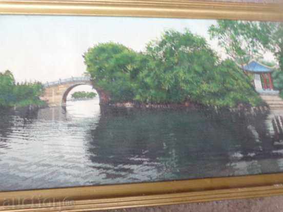 Old picture framed silk - 6 Old picture framed silk - 6