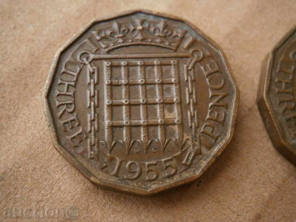 3 Pence - Elizabeth II 1955 1966 lot with price 5.00 BGN | € 2.56 3 Pence - Elizabeth II 1955 1966 lot with price 5.00 BGN | € 2.56