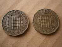 3 Pence - Elizabeth II 1955 1966 παρτίδα