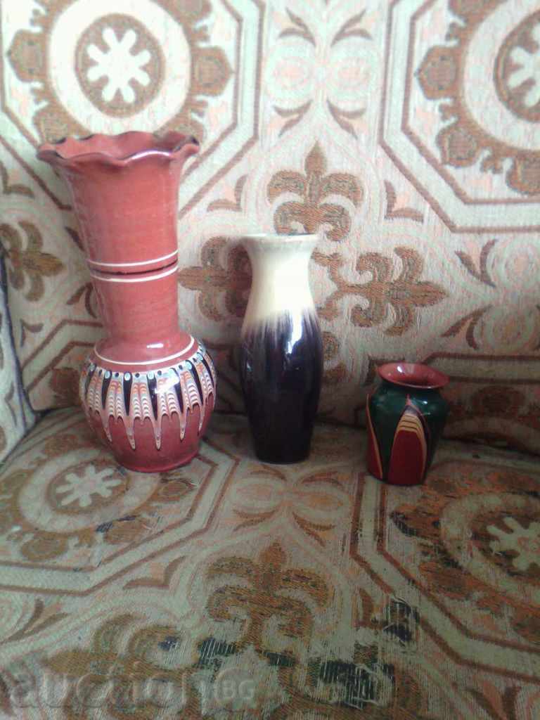 Lot ceramic vases