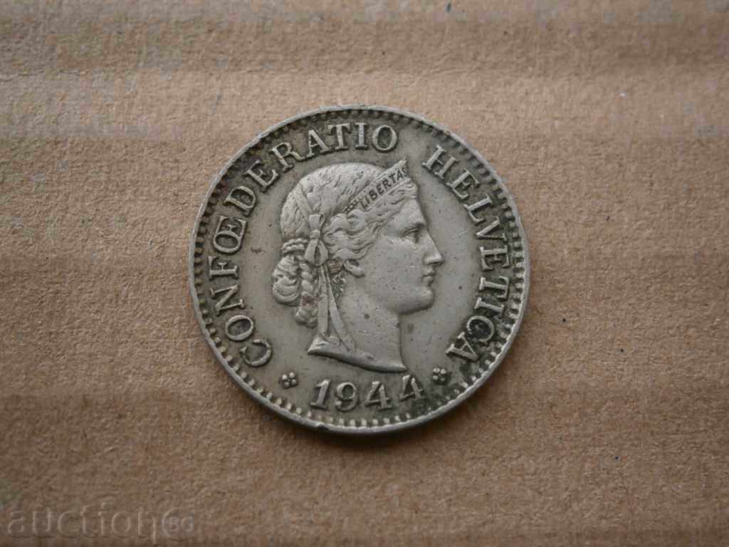 Auction  1944 SWITZERLAND 10 RAPPEN COIN