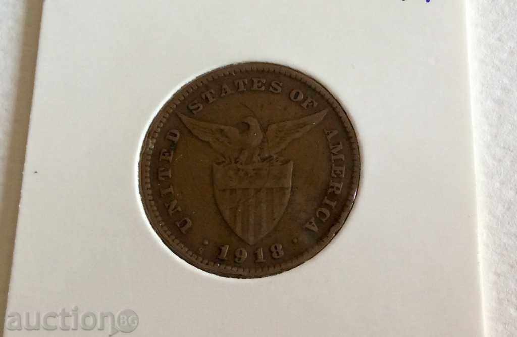 USA (Philippines) 1 cent 1918