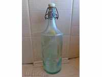 Стара бутилка от олио с тапа  шише стъкло 60-те години НРБ