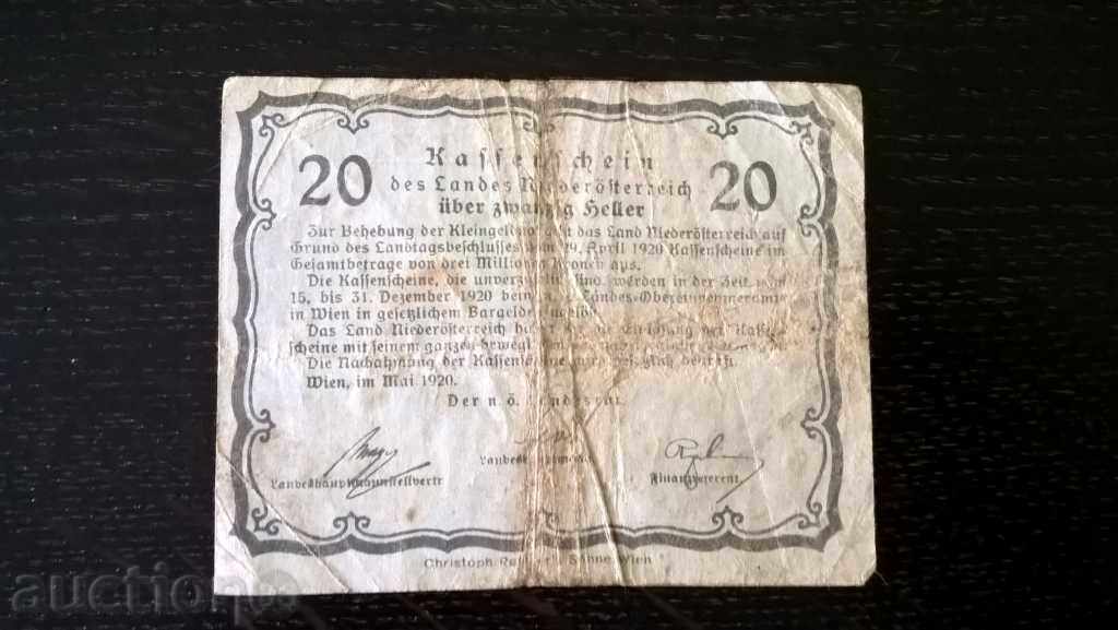 Banknote - Austria - 20 chelators 1920 with price 7.00 BGN | € 3.58 Banknote - Austria - 20 chelators 1920 with price 7.00 BGN | € 3.58