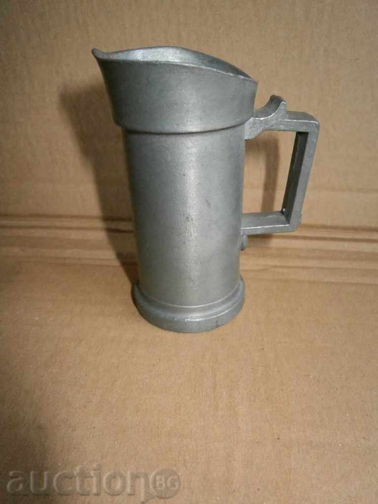 antique tin cup measure for alcohol decile with price 10.00 BGN | € 5.11 antique tin cup measure for alcohol decile with price 10.00 BGN | € 5.11