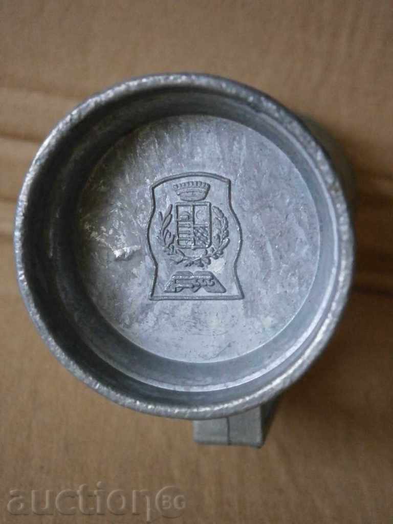 antique tin cup measure for alcohol decile - 6 antique tin cup measure for alcohol decile - 6