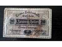 Banknote - Austria - 20 chelators 1920
