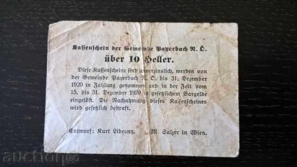 Banknote - Austria - 10 chelators 1920 with price 6.25 BGN | € 3.20 Banknote - Austria - 10 chelators 1920 with price 6.25 BGN | € 3.20