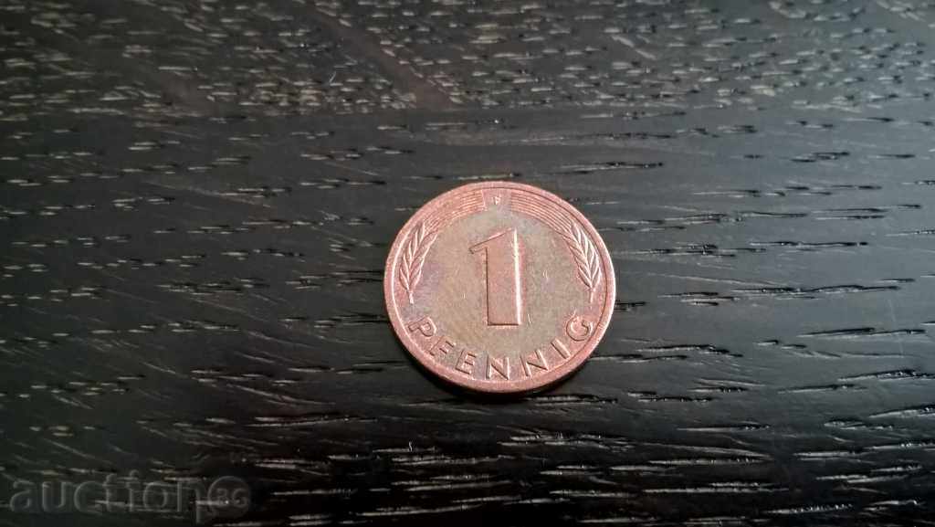 Moneda - Germania - 1 pfennig 1988; Seria F