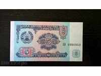 Bill - Τατζικιστάν - 5 ρούβλια UNC | 1994.