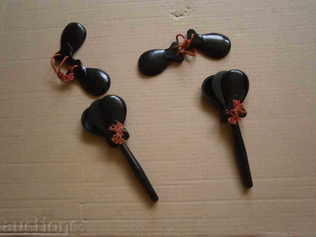 Auction art deco bakelite retro old castanets Auction art deco bakelite retro old castanets