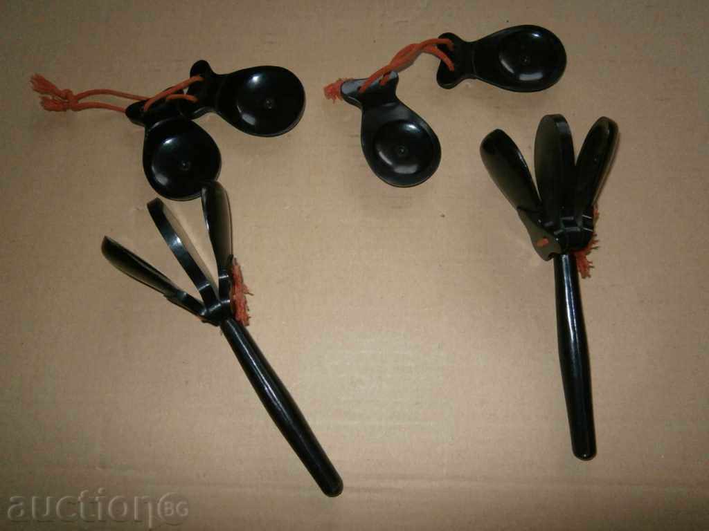 art deco bakelite retro old castanets - 5 art deco bakelite retro old castanets - 5