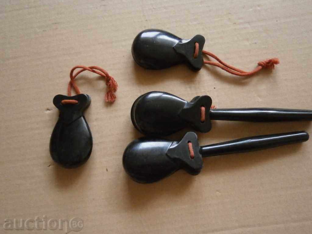 art deco bakelite retro old castanets - 6 art deco bakelite retro old castanets - 6
