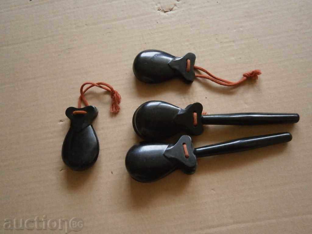 art deco bakelite retro old castanets - 7 art deco bakelite retro old castanets - 7