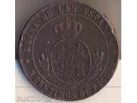 Spain 5 centimes de escudo 1868 ohm, 32 mm.