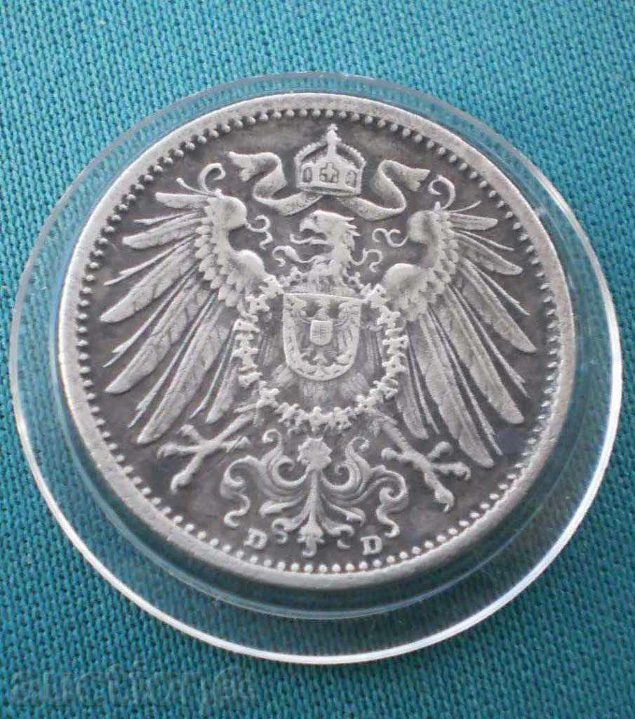 Germania Reich 1 Marka 1909 D cu preț € 9.20 | 17.99 BGN