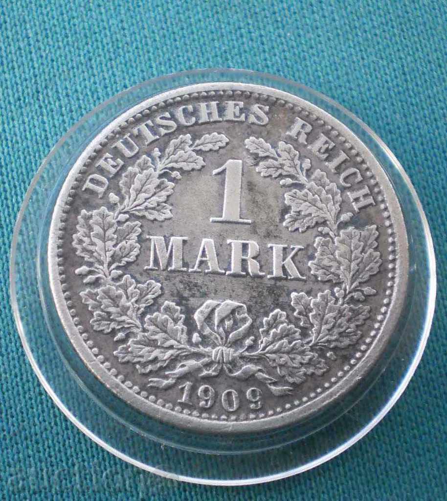 Germany Reich 1 Mark 1909 D