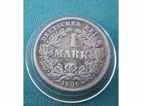 Germany Reich 1 Mark 1909 D