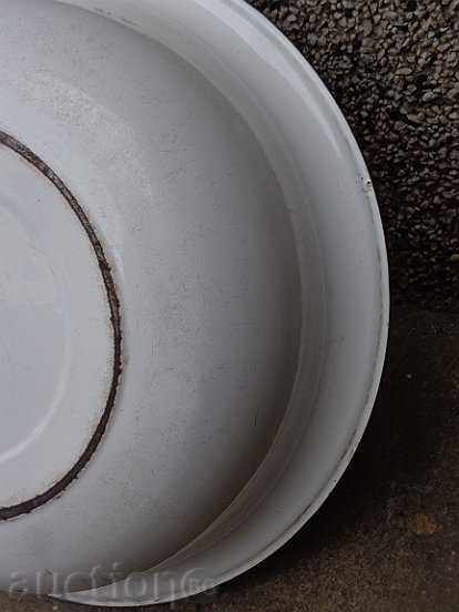 Enameled basin, a box with the inscription Kolarovgrad, an enamel court - 6 Enameled basin, a box with the inscription Kolarovgrad, an enamel court - 6