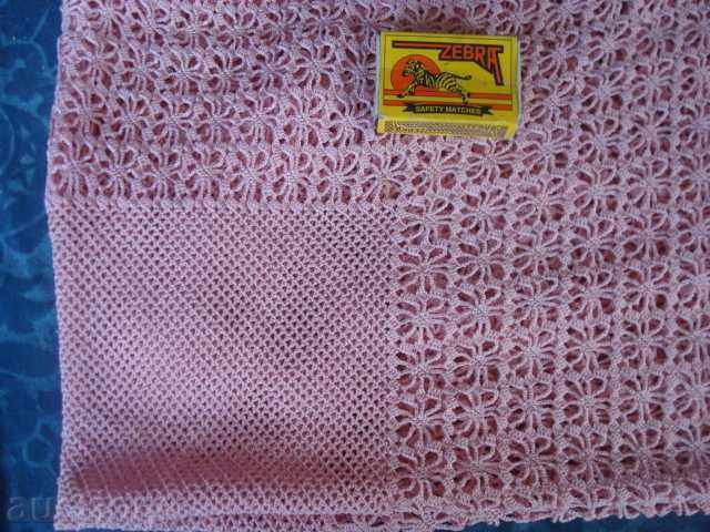 Tablecloth - openwork. Size. 110х110.розова.