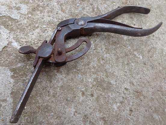 Old chappy-type pliers, a tool, serrated - 5 Old chappy-type pliers, a tool, serrated - 5