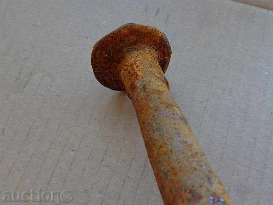 Auction Old forged wagon for donkey wrought iron wedge big nail Auction Old forged wagon for donkey wrought iron wedge big nail